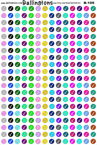 (B-109) Little Colorful Check Circles