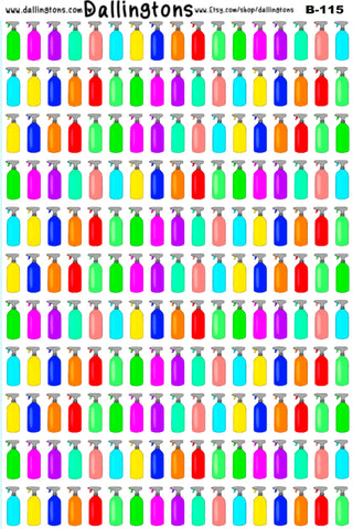 (B-115) Colorful Cleaning Bottles