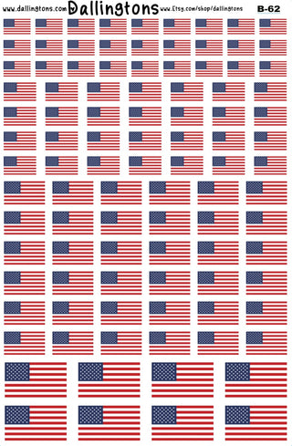 (B-62) American Flags