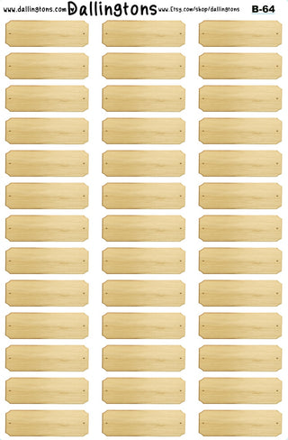 (B-64) Wood Labels