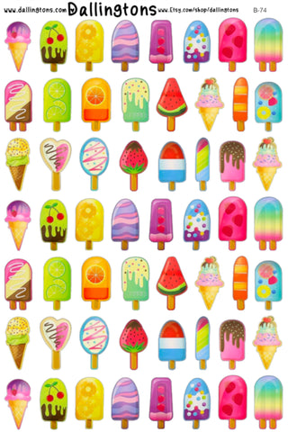 (B-74) Popsicles & Icecreams