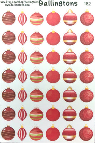 (#182) Red Ornaments