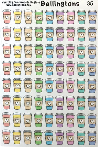 (#35) Colorful Coffee Travel Mugs
