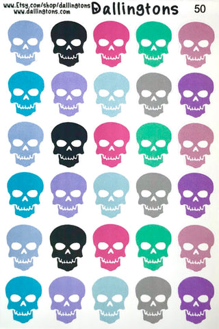 (#50) Colorful Skulls
