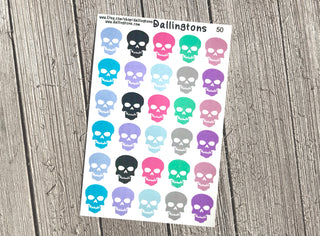 (#50) Colorful Skulls