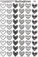 (#159) Black & White Hearts