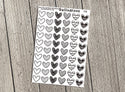 (#159) Black & White Hearts