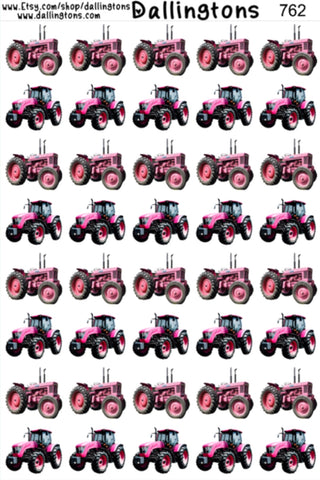 (#762) Pink Tractors