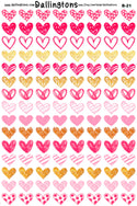 (B-21) Pink & Gold Hearts