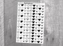 (B-5) Black & White Hearts