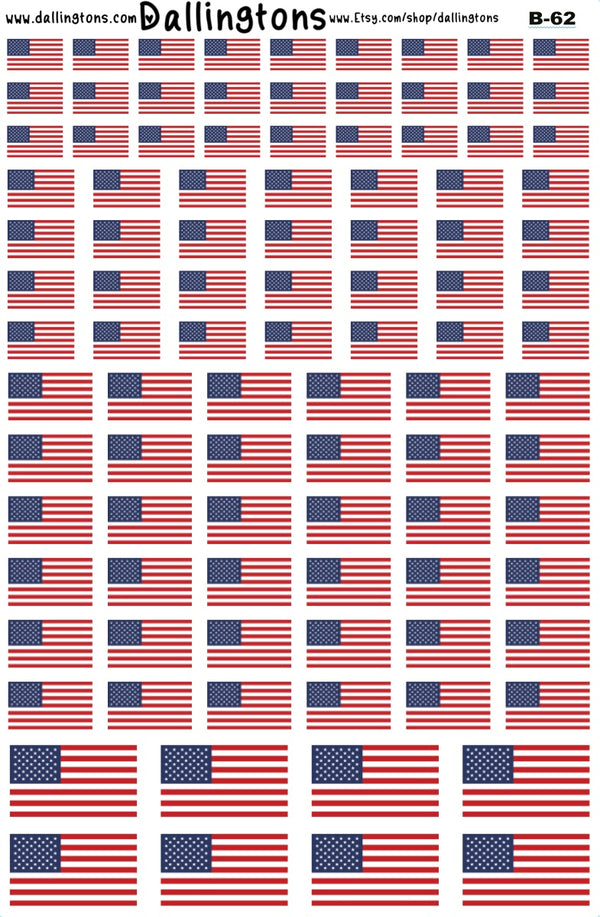 (B-62) American Flags