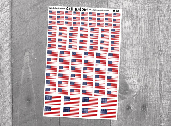 (B-62) American Flags