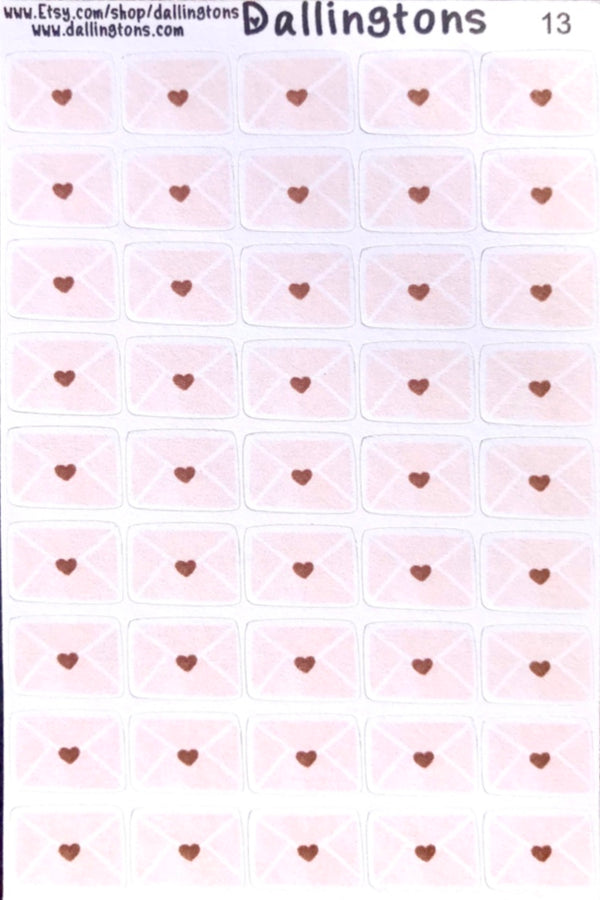 (#13) Watercolor Pink & Brown Mail