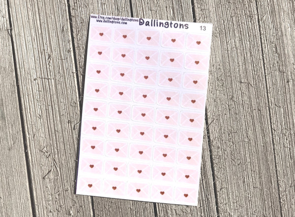 (#13) Watercolor Pink & Brown Mail