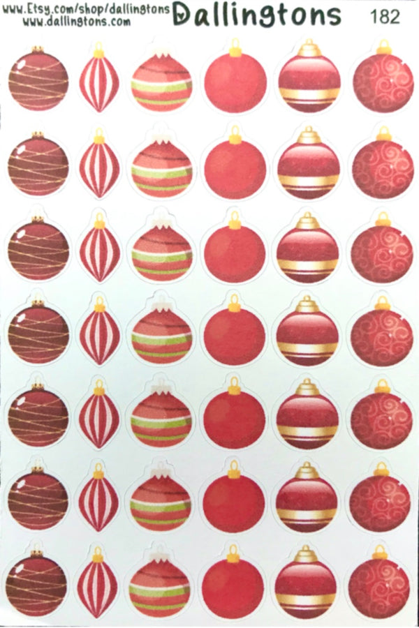 (#182) Red Ornaments