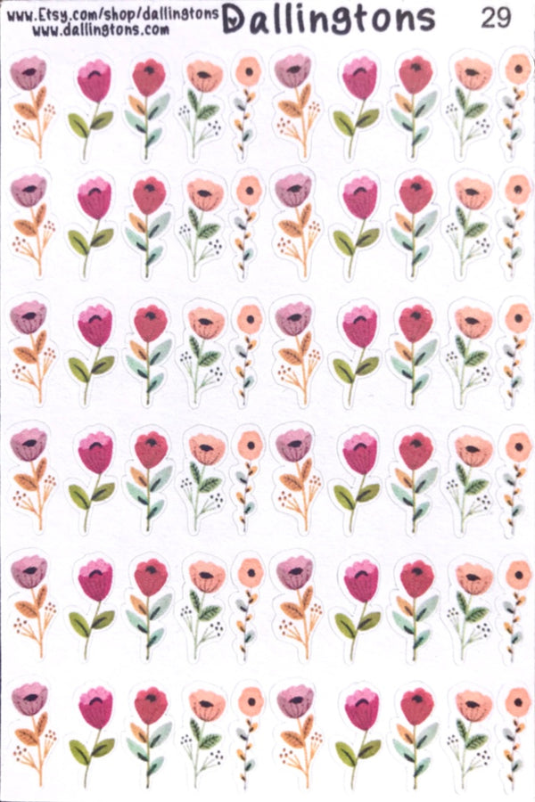 (#29) Watercolor Wildflowers