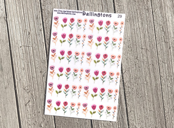 (#29) Watercolor Wildflowers