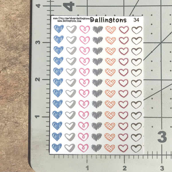(#34) Little Colorful Hearts