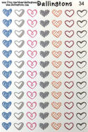 (#34) Little Colorful Hearts