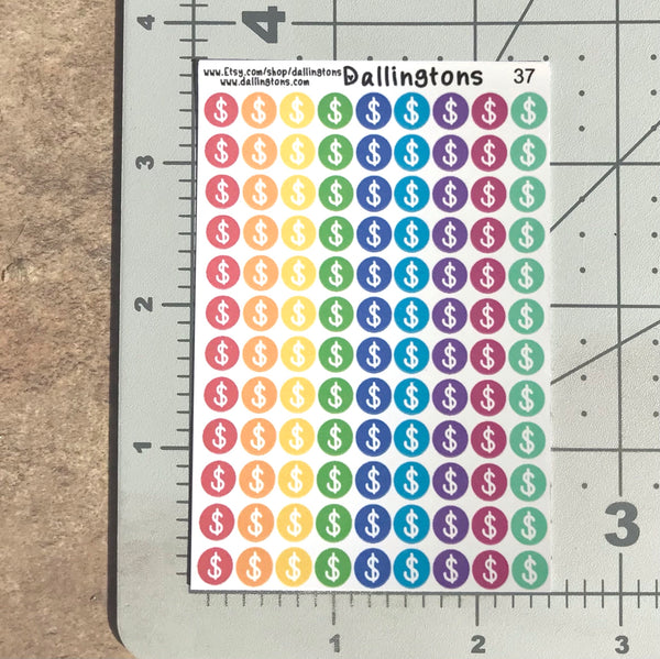 (#37) Colorful Dollar Signs