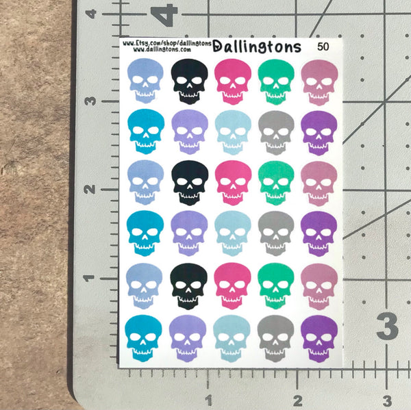 (#50) Colorful Skulls