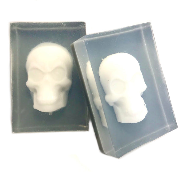 Grey Spooky Skull Soap